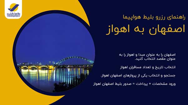 نحوه رزرو بلیط هواپیما اصفهان به اهواز