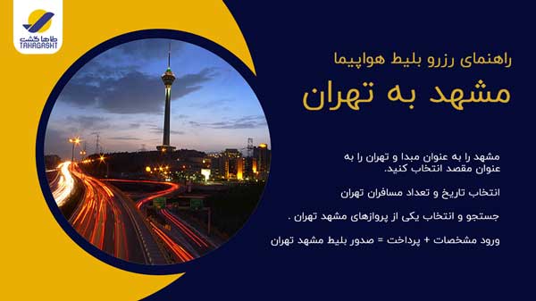 نحوه رزرو بلیط هواپیما مشهد به تهران