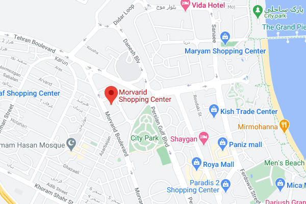 موقعیت مکانی مرکز خرید مروارید
