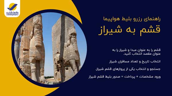 نحوه رزرو بلیط هواپیما قشم به شیراز