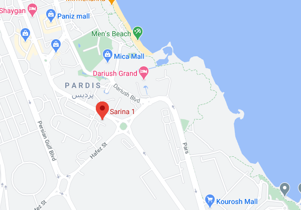 موقعیت مکانی مرکز خرید سارینا 1