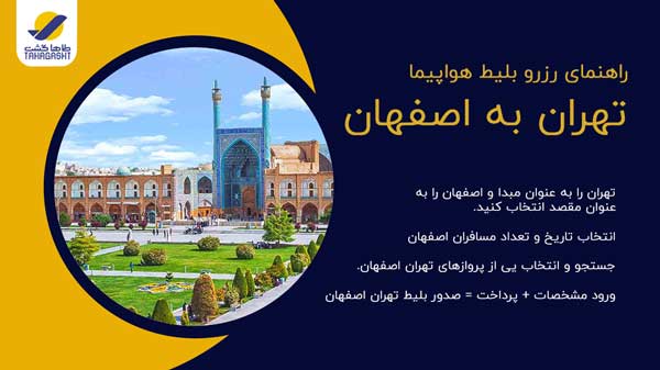 رزرو بلیط هواپیما تهران به اصفهان