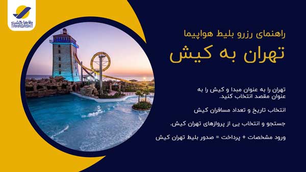 نحوه رزرو بلیط هواپیما تهران به کیش