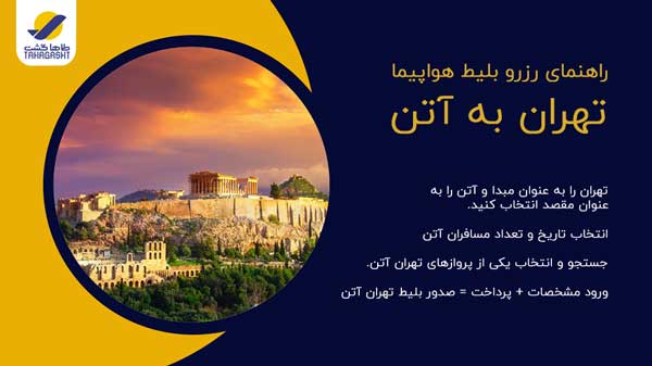 نحوه رزرو بلیط هواپیما تهران به آتن