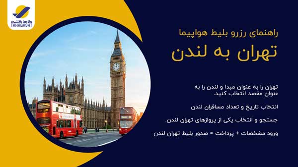 نحوه رزرو بلیط هواپیما تهران به لندن