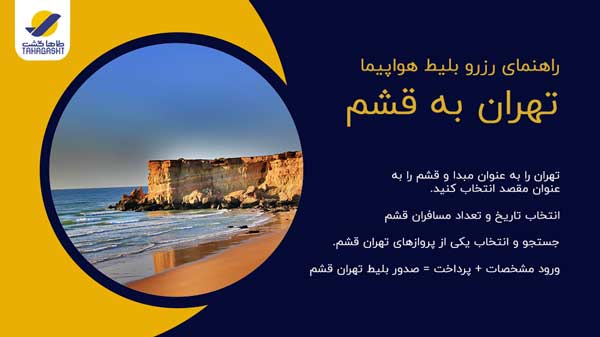 نحوه رزرو بلیط هواپیما تهران به قشم